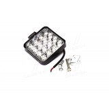 Фара LED квадратна 48W 6000K (16 діодів) (8.5см х 8.5см х 1.5см)